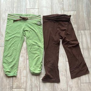 Casual Capri pants ~ Lot of 2 ~ Size S/M Junior ~ Cotton/Spandex